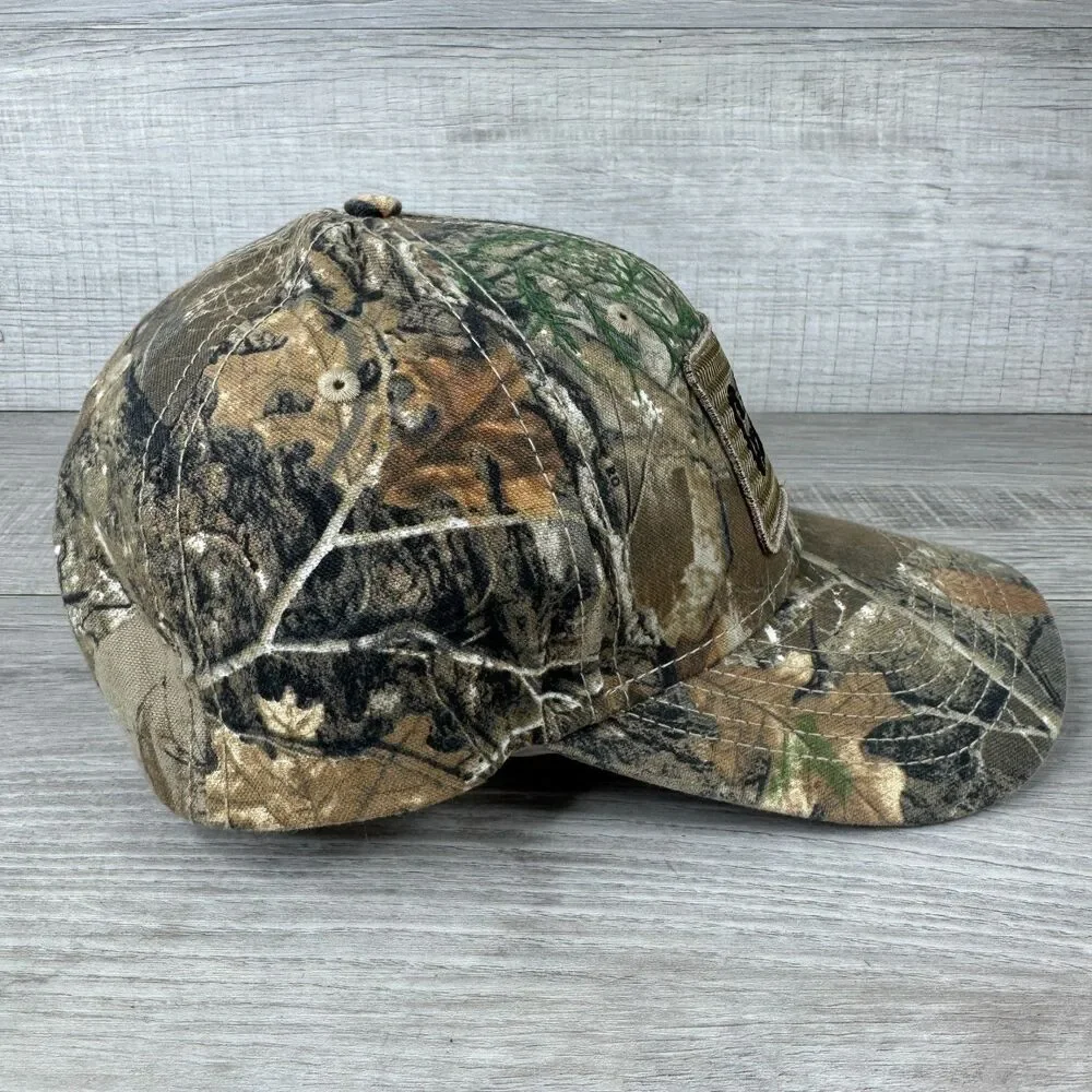 Cat Baseball Cap Mens Brown Realtree Camo Mesh Logo Adjustable Strapback Hat
